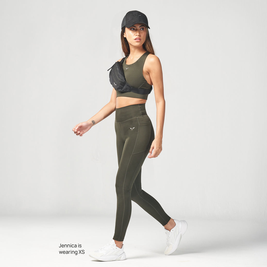 Essential High Waisted Leggings - Khaki